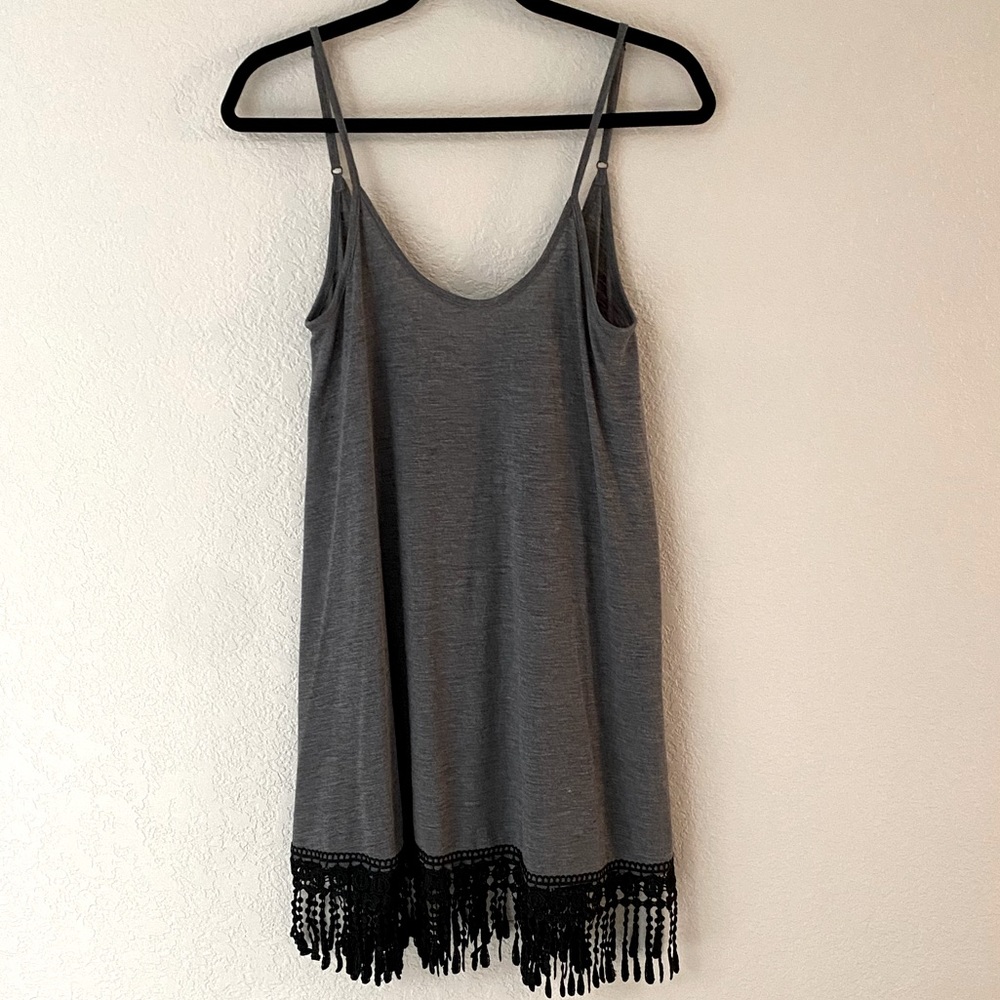 Tunic Tank with Lace Fringe